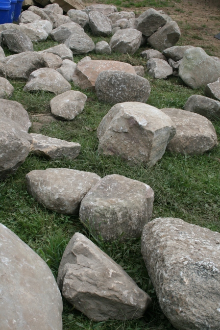 and all of these stones came down by wheelbarrow